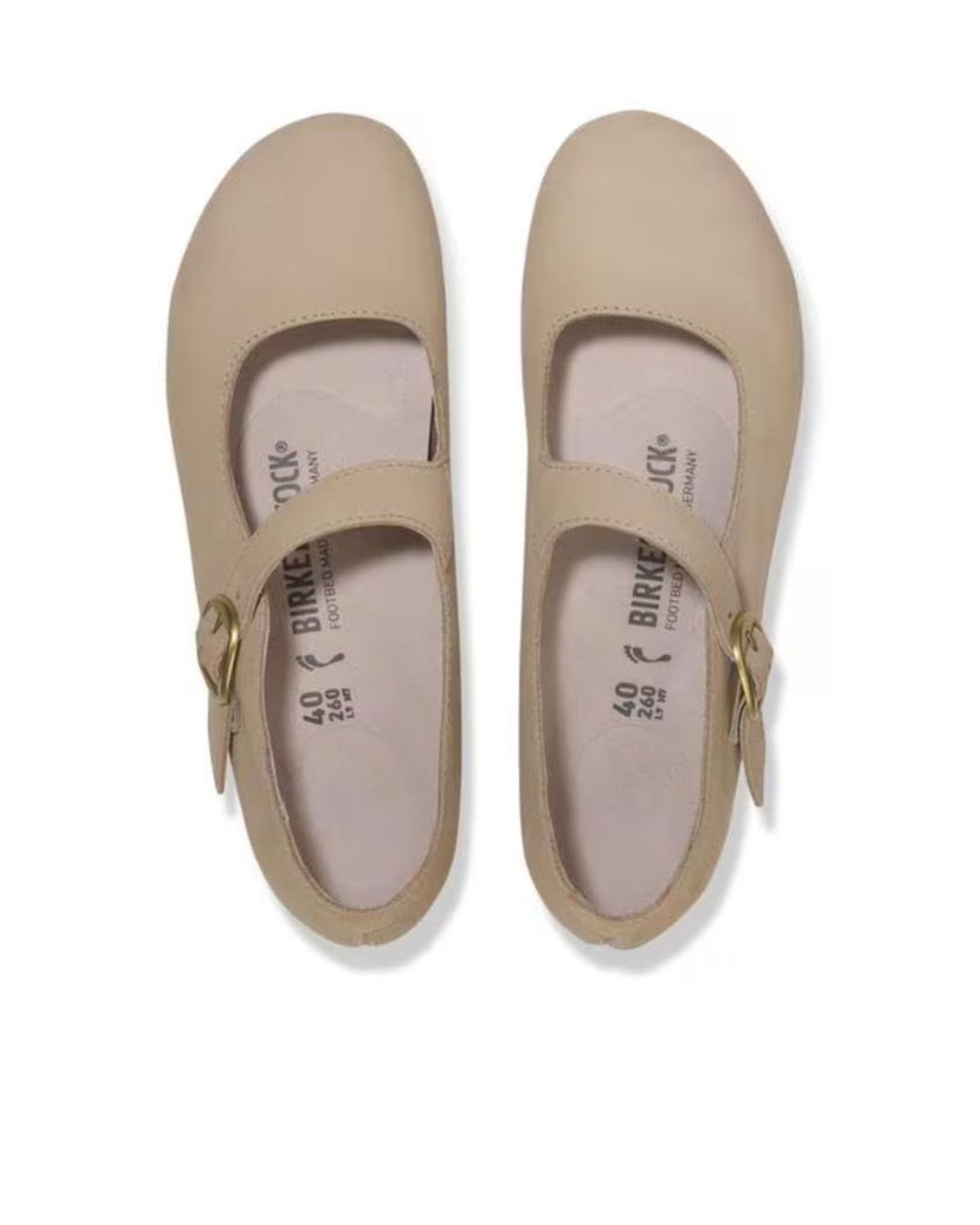 Birkenstock Natural Tracy Buckle-Strap Ballet Flats