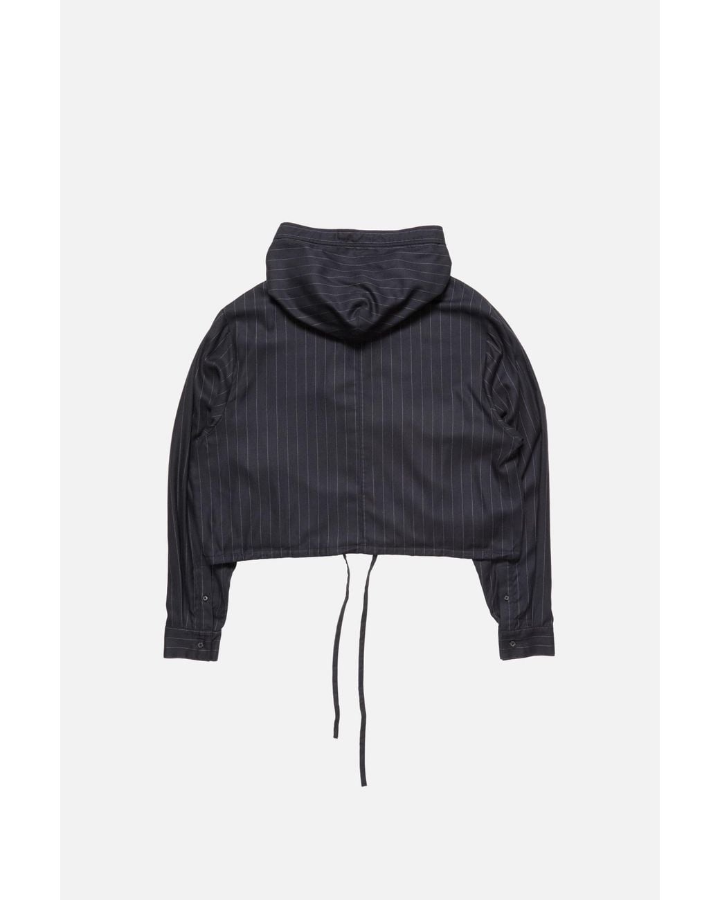 Acne Blue Button-Up Wool Overshirt
