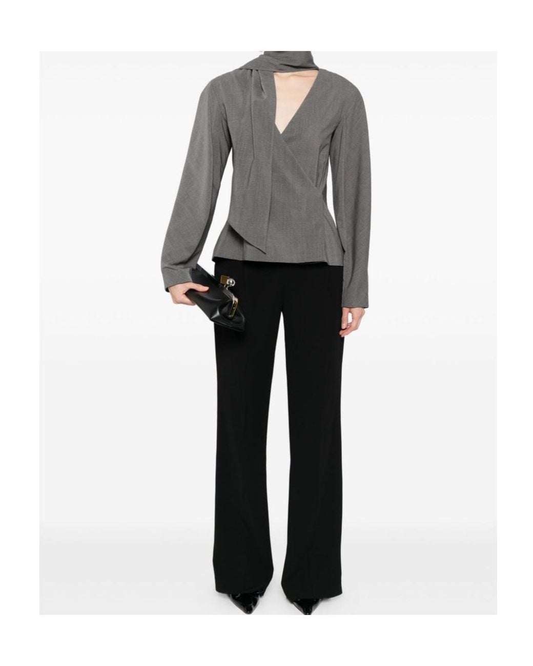 Jacquemus Gray The Chale Long Sleeved Blouse