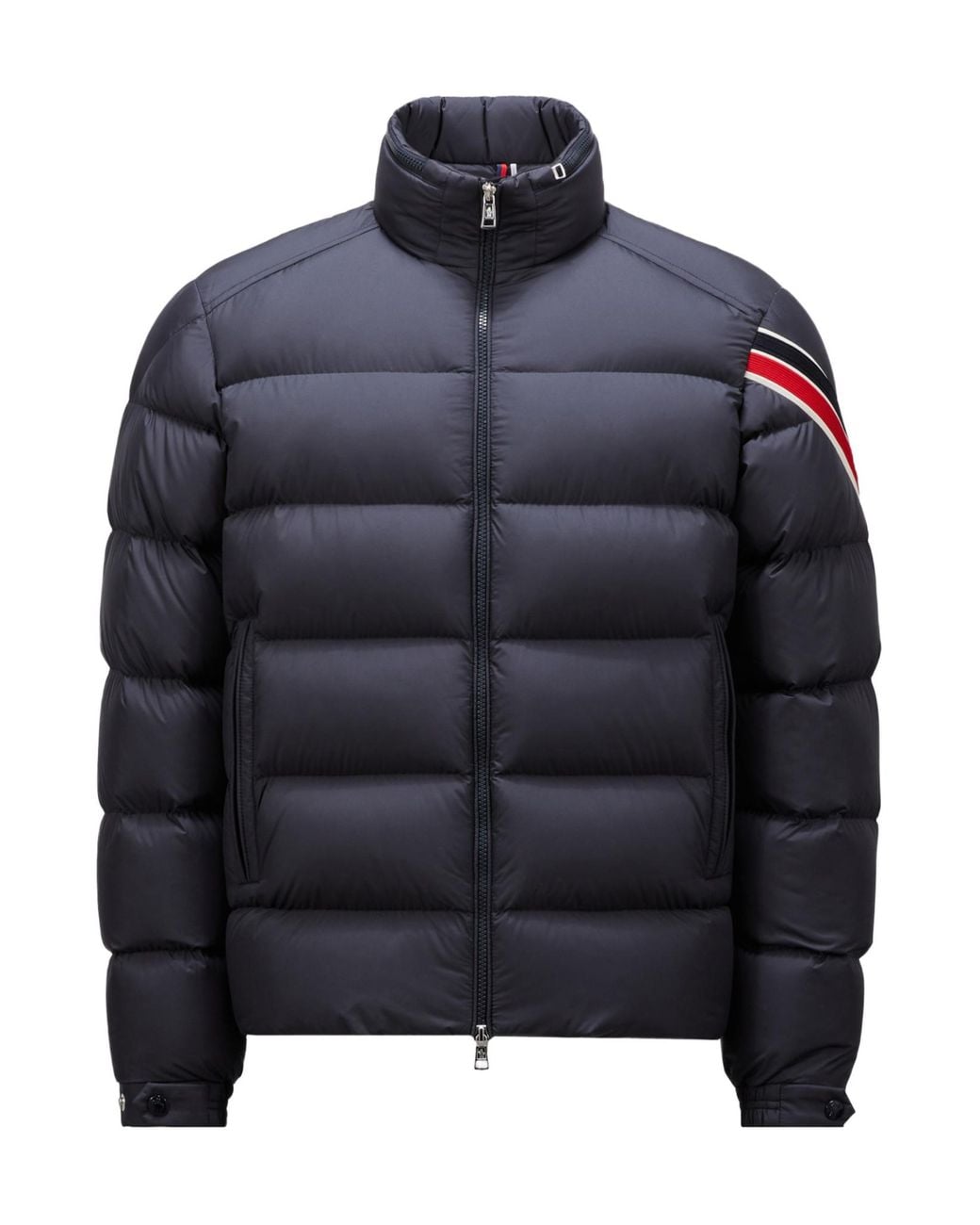 Moncler Blue Solayan Zip-Up Short Down Jacket for men