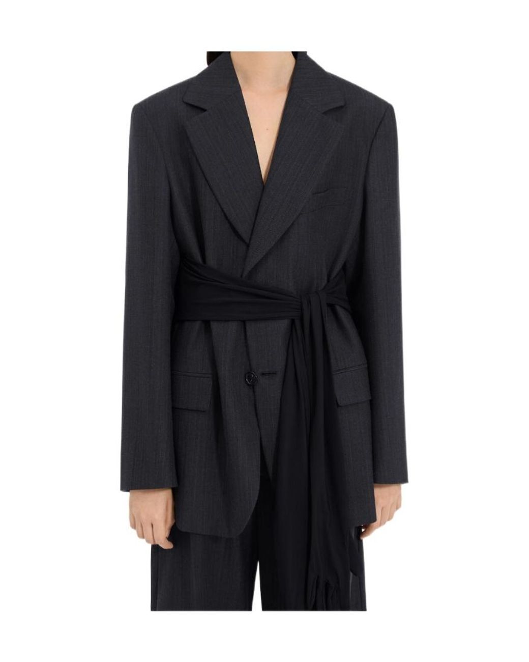MM6 by Maison Margiela Black Tailored Glove Jacket