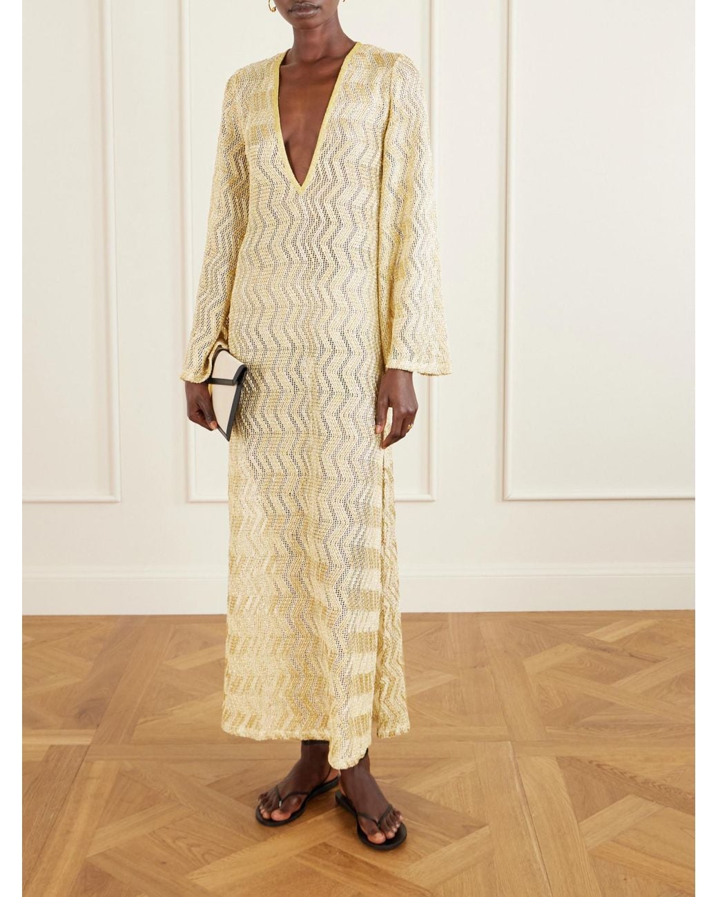 Missoni Natural Mare Metallic Crochet-Knit Coverup