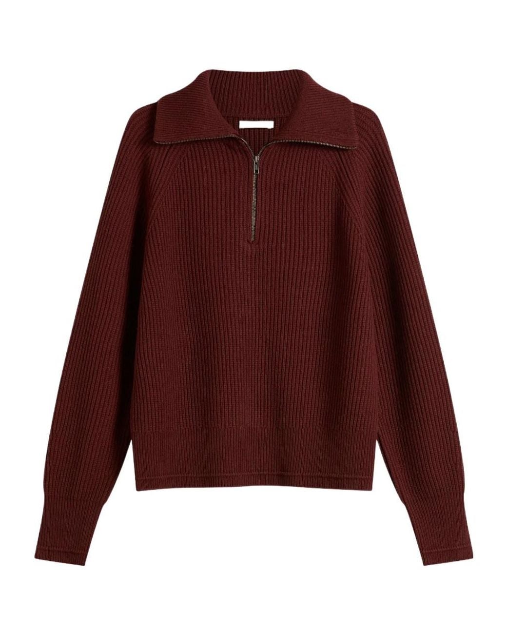 Entire studios Purple Half-Zip Knitted Sweater