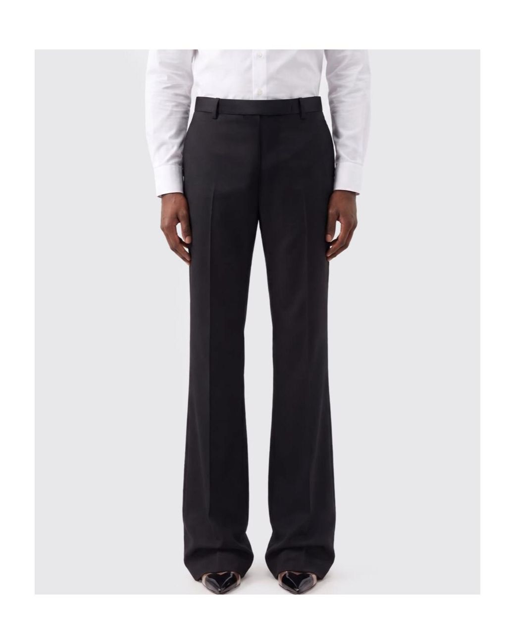 Tom Ford Black Mid-Rise Slim-Fit Flared Casual Trousers