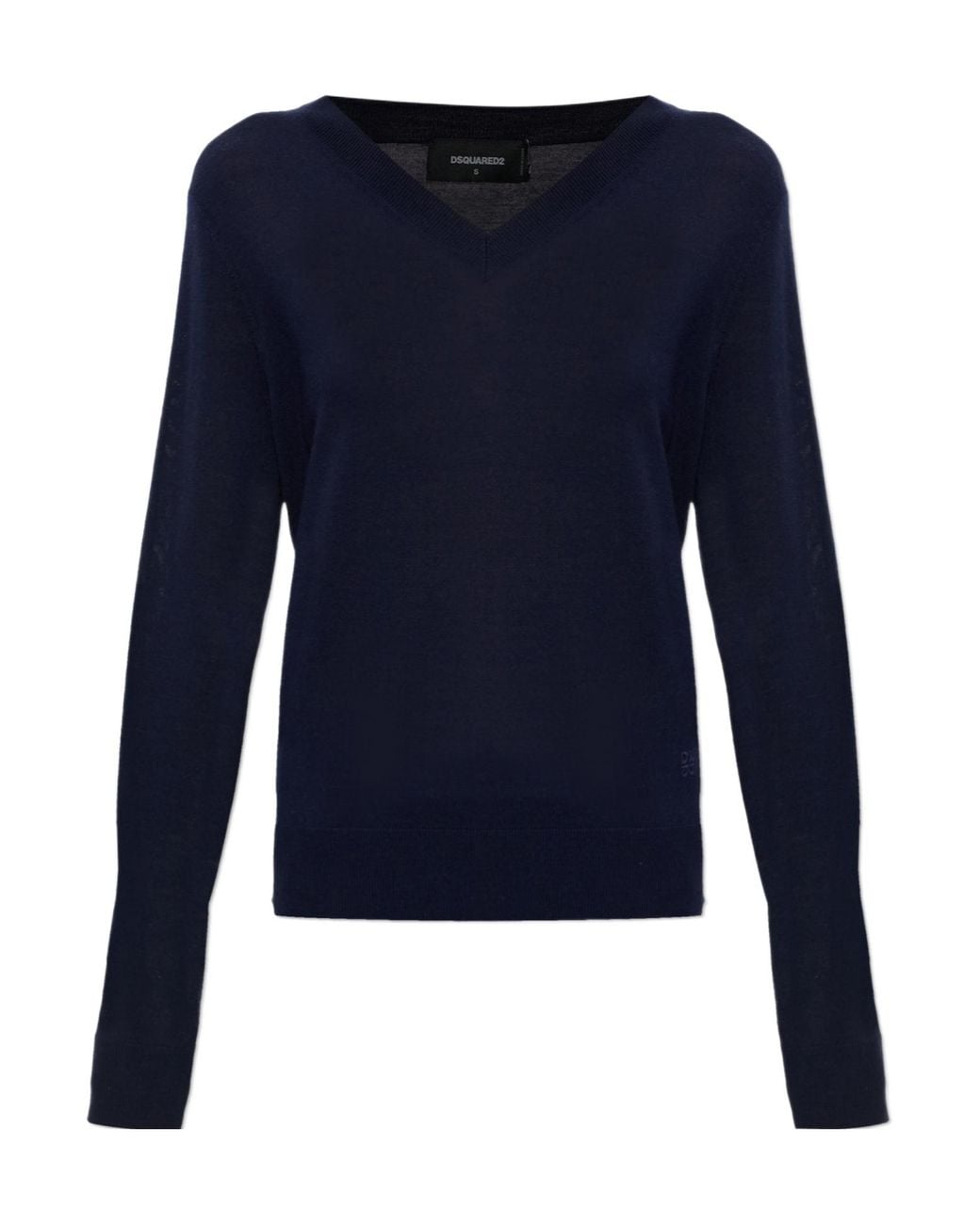 DSquared² Blue V-Neck Knitted Jumper