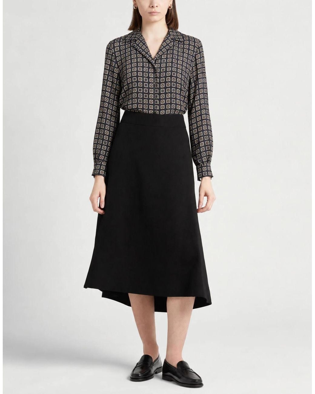 Max Mara Black Silk Shirts Blouses