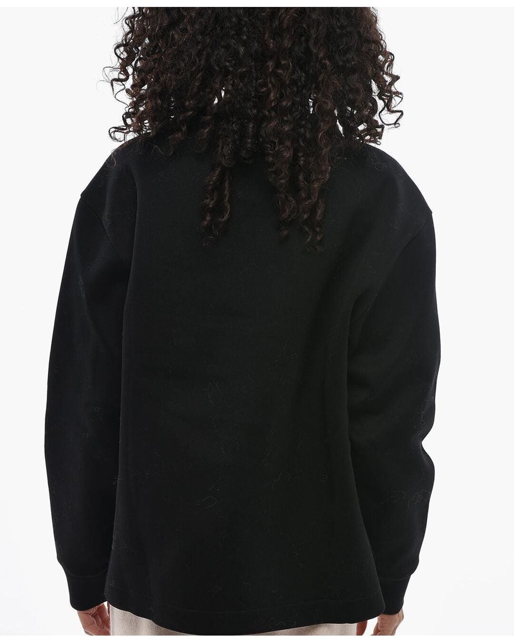 Prada Black Crewneck Sweatshirt With Front Print