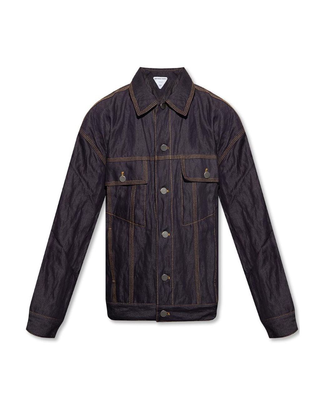 Bottega Veneta Blue Buttoned Denim Jacket for men
