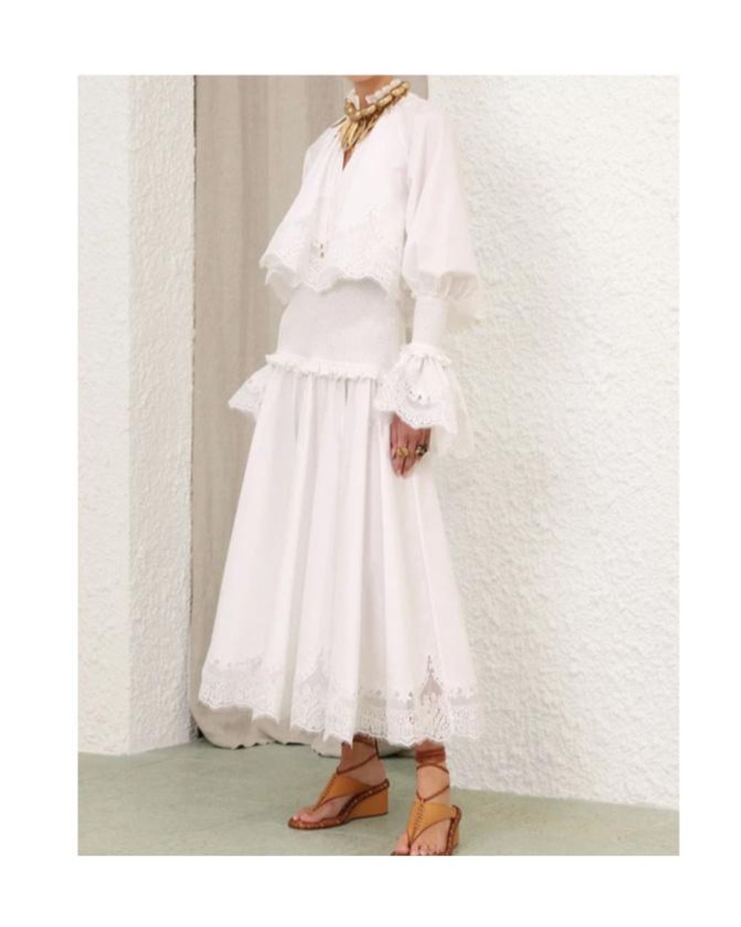 Zimmermann White Alchemy Poplin Maxi Dress
