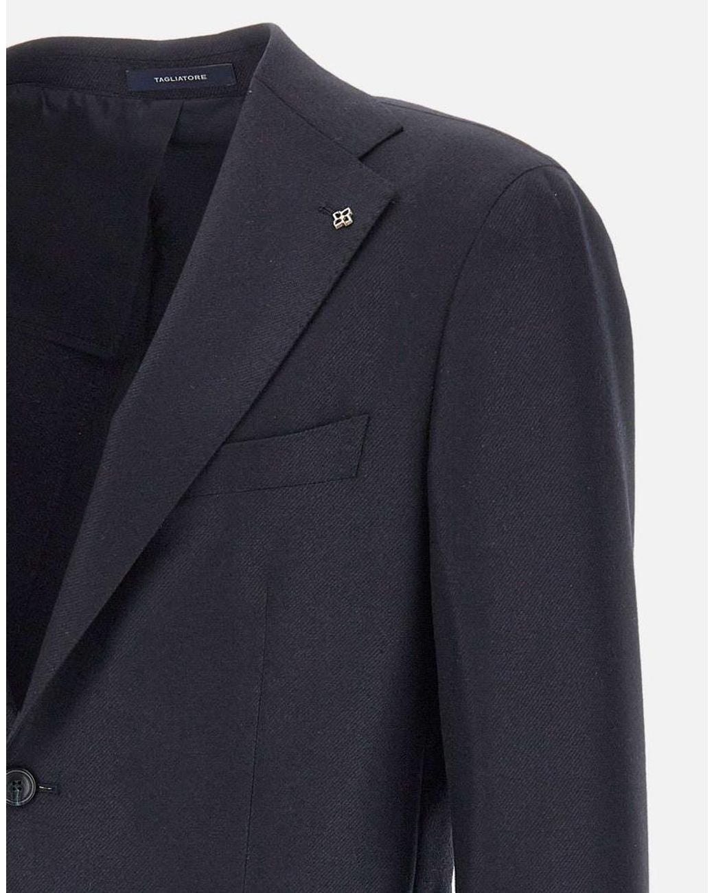 Tagliatore Blue Single Breasted Tailored Blazer for men