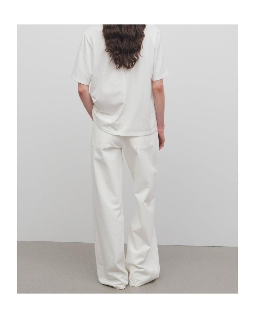 The Row White Eglitta Cotton Jeans