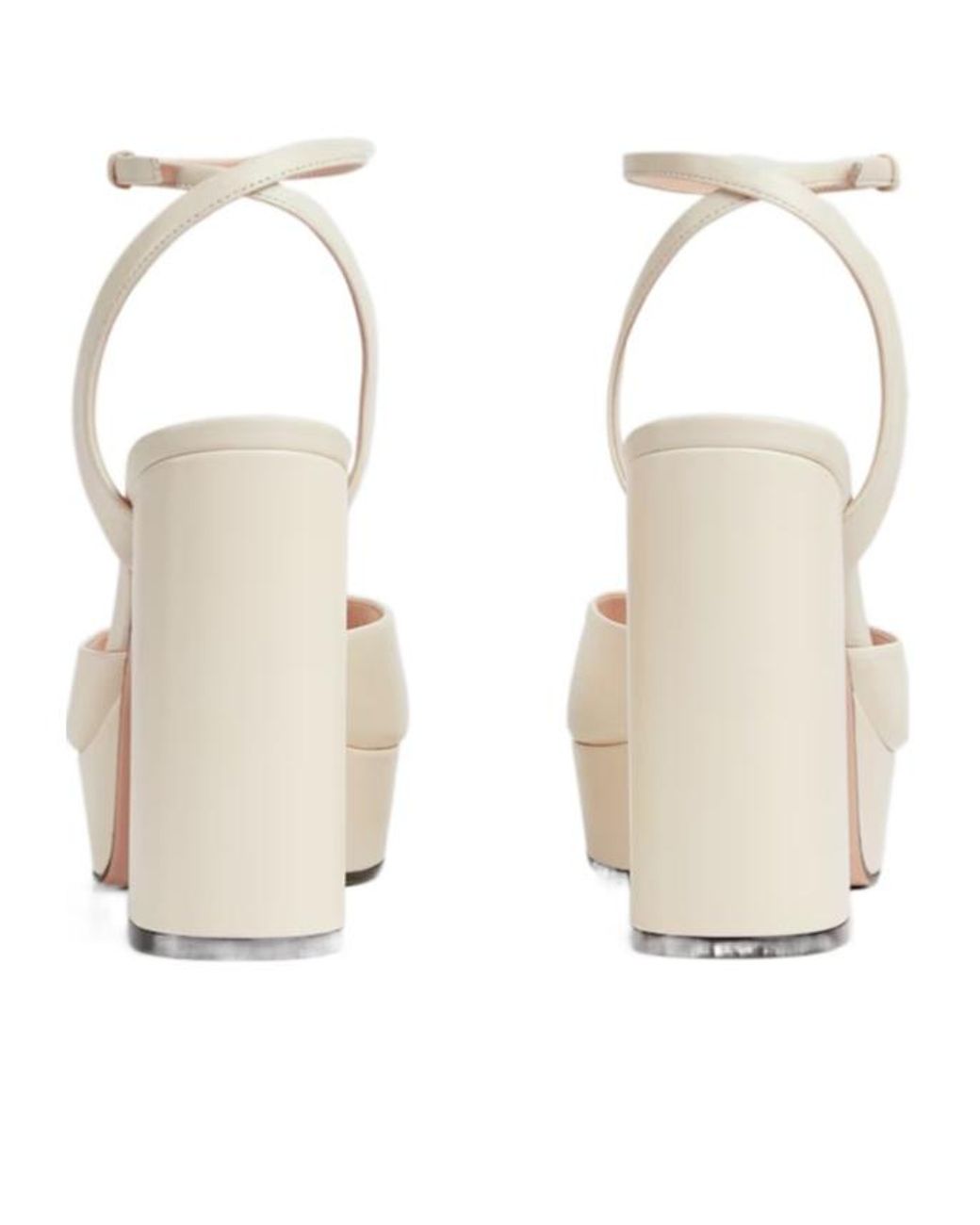Gucci White Horsebit Platform Sandal