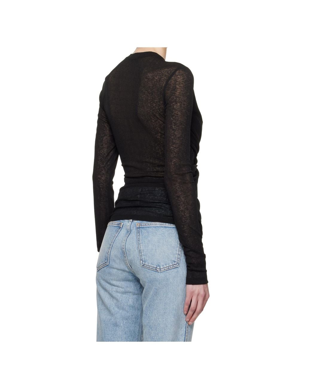 Nanushka Black Twisted Top