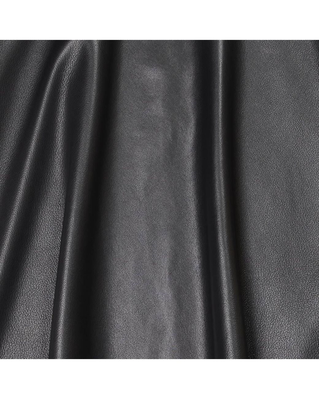 Balenciaga Black A-Line Leather Skirt