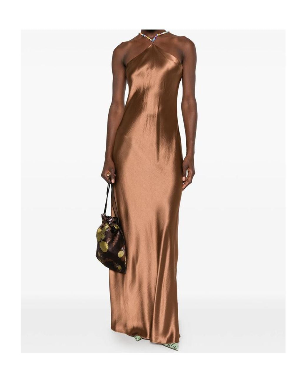 Staud Brown Sleeveless Dress