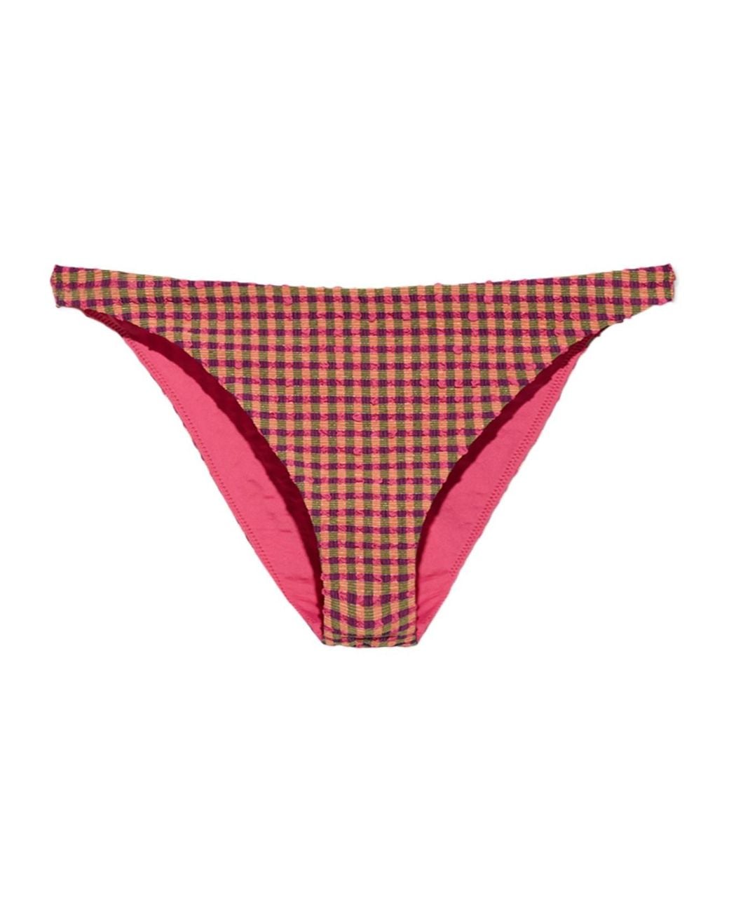 The Upside Aliki Christy Checkered-Pattern Bikini Bottoms
