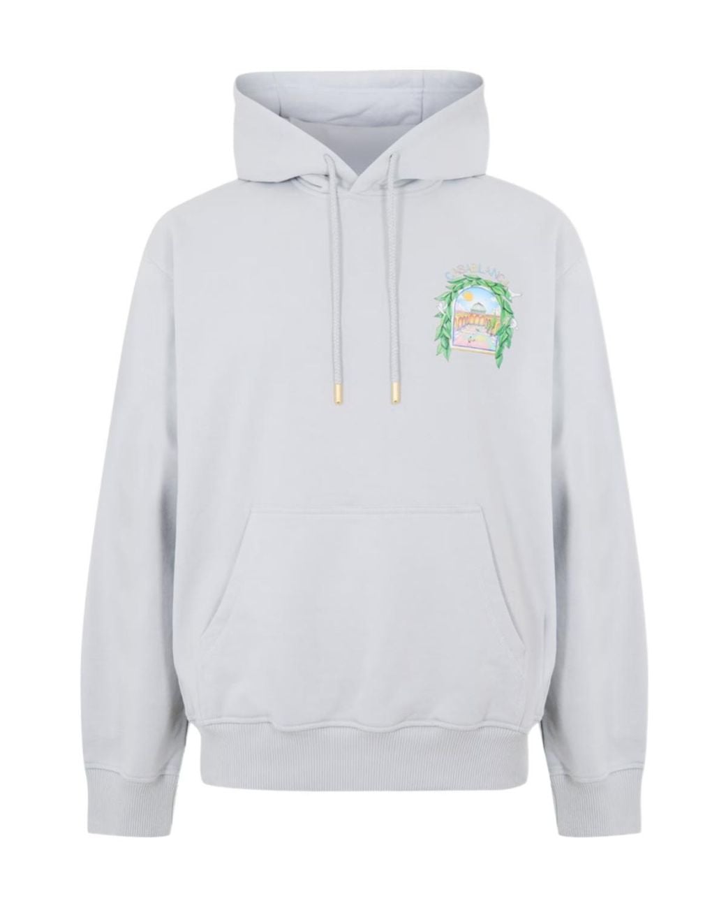 Casablanca Gray Printed Hooded Sweatshirt for men