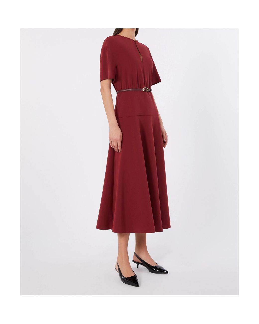 Max Mara Red Long Cady Dress