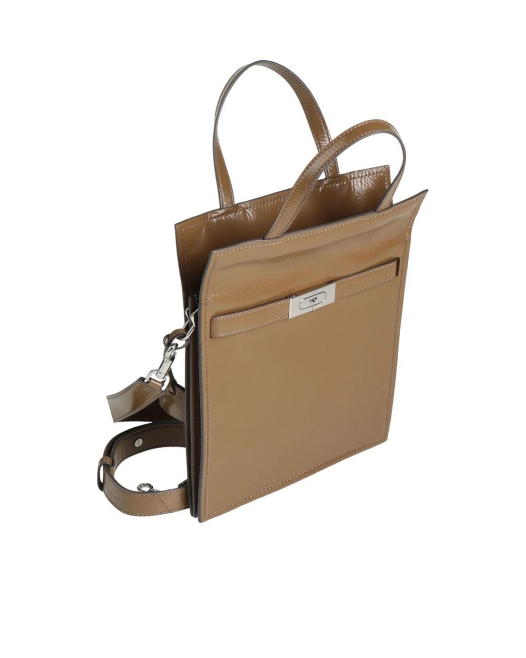 Tory Burch Brown Plain Colour Handbags