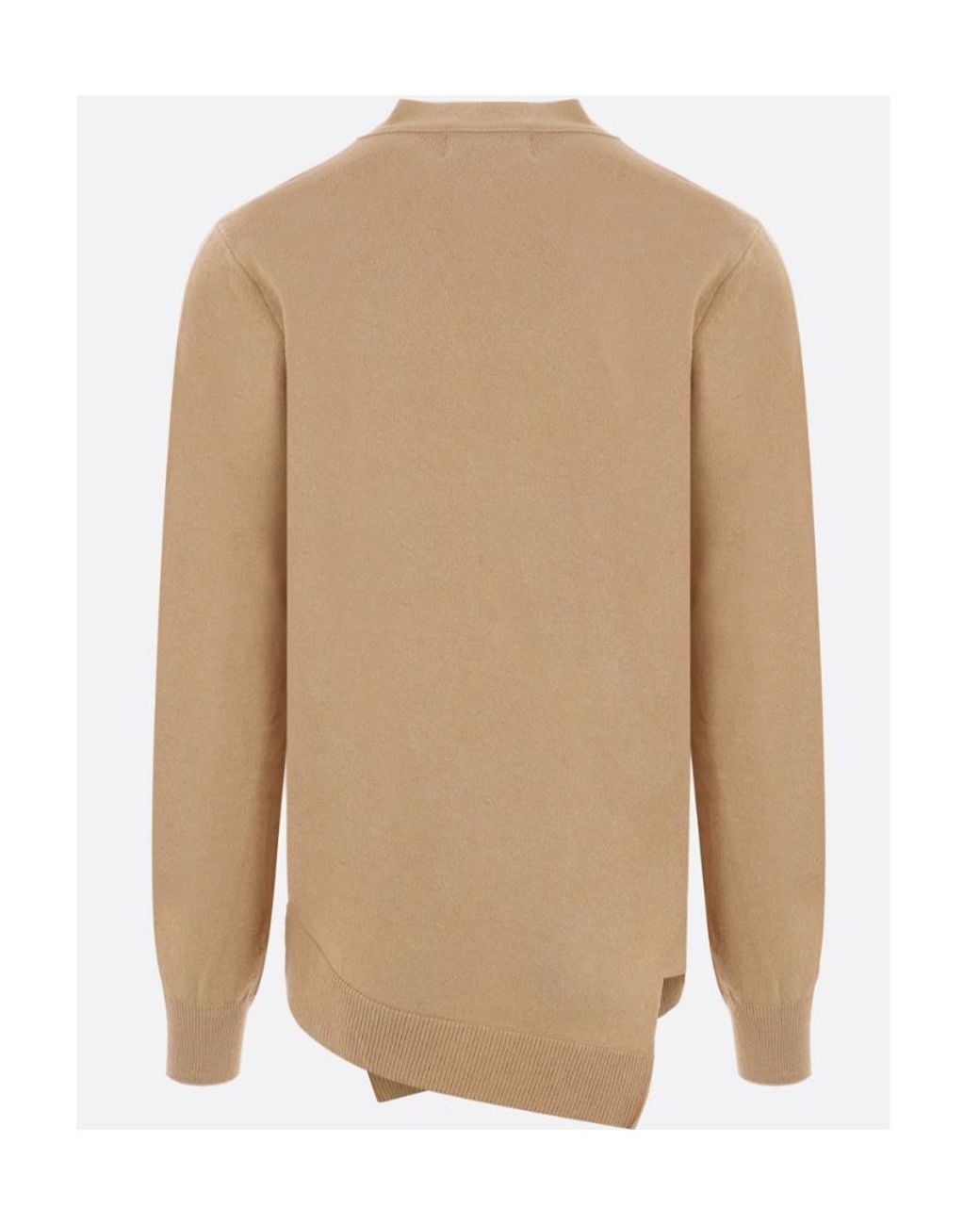 Comme des Garçons Natural X Lacoste Asymmetric Wool Cardigan for men