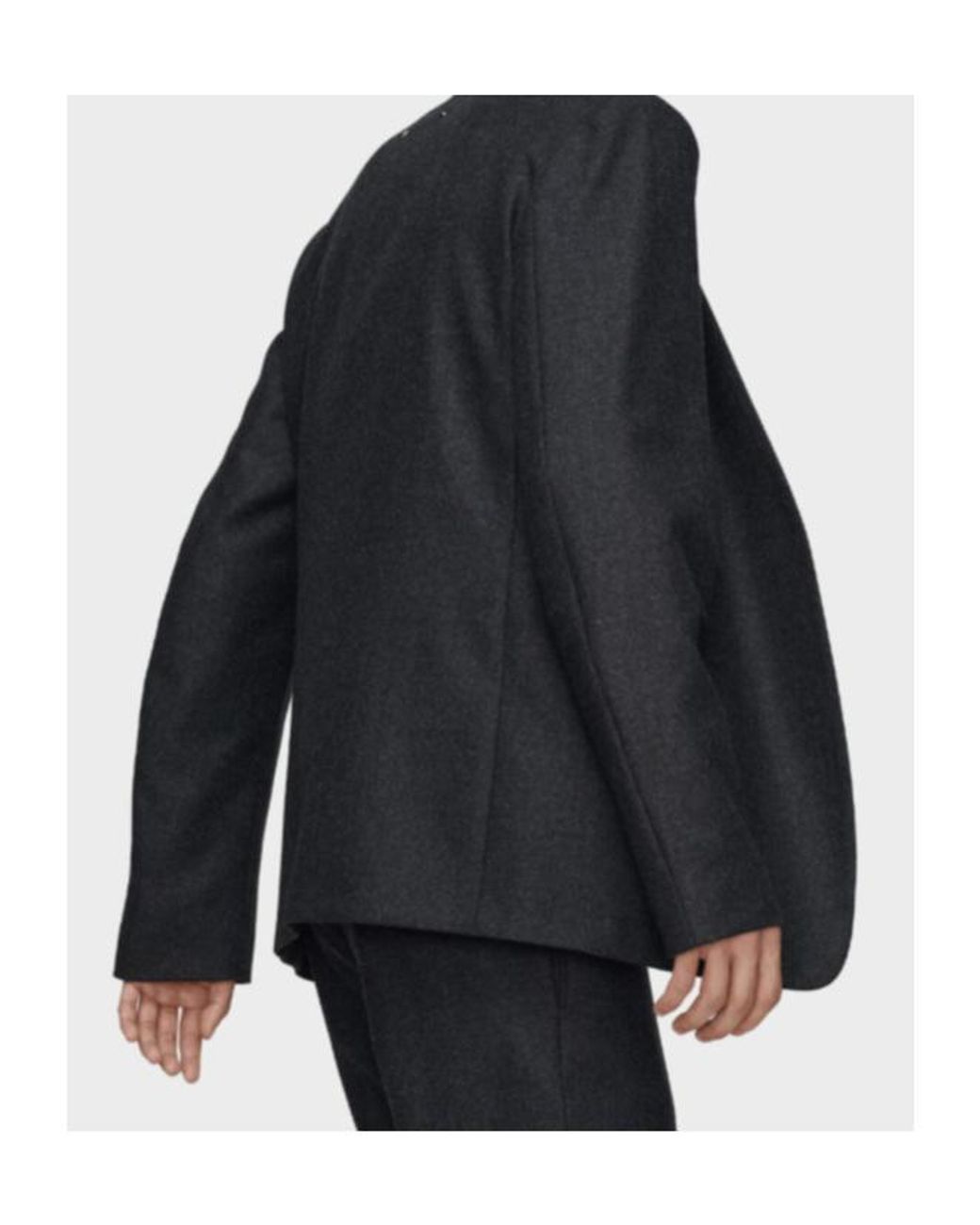 Maison Margiela Black Collarless Open Blazer for men