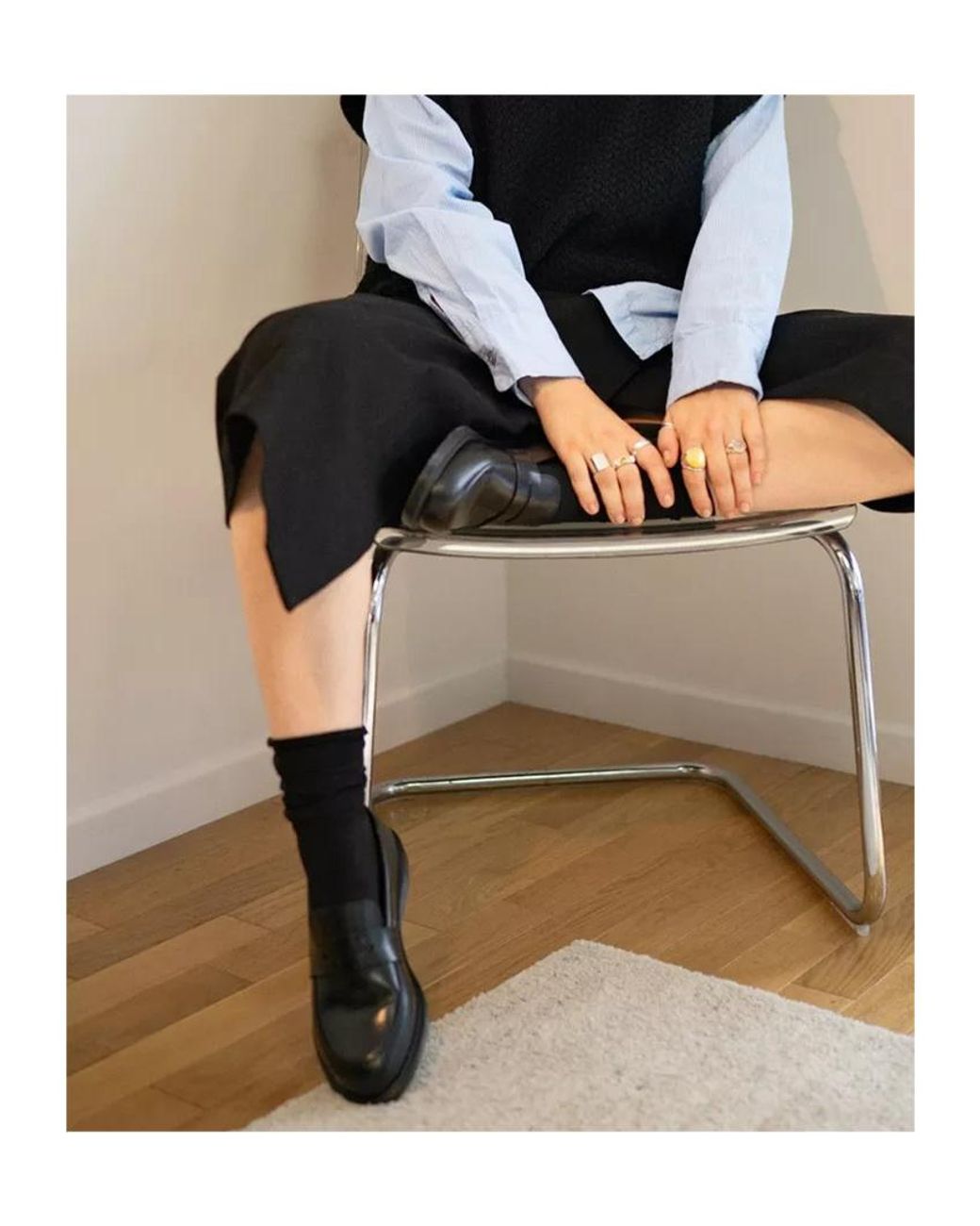 Dr. Martens Black Temara Penny Flat Shoes for men