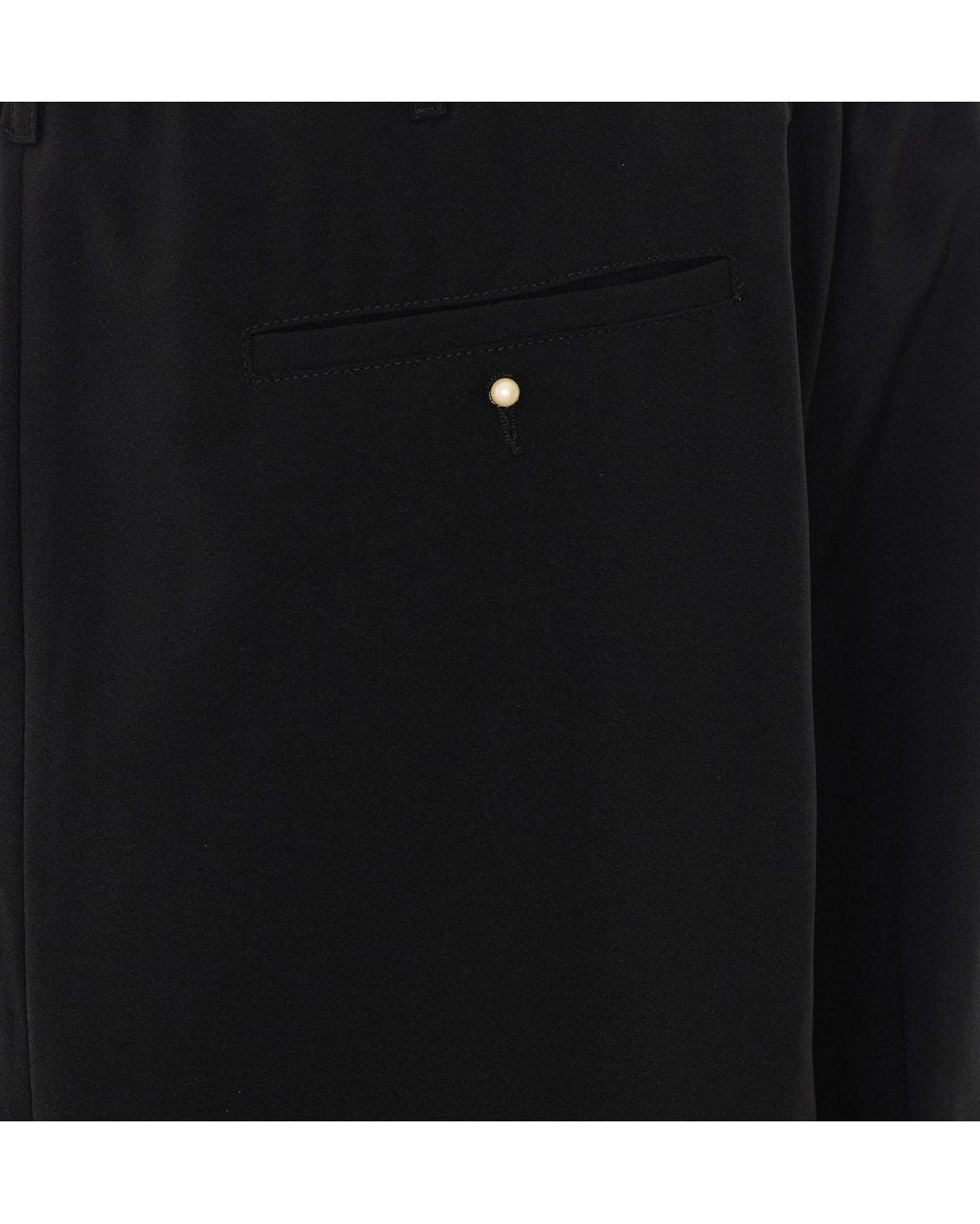 Magliano Black Pleated Elasticated-Waistband Trousers for men