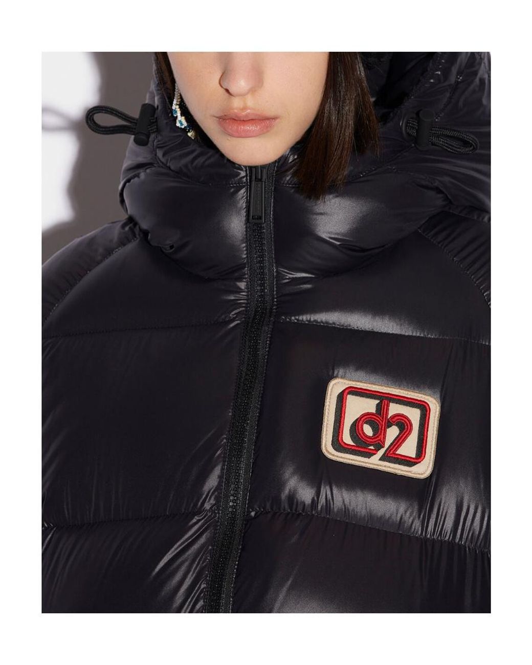 DSquared² Blue Hooded Down Jacket