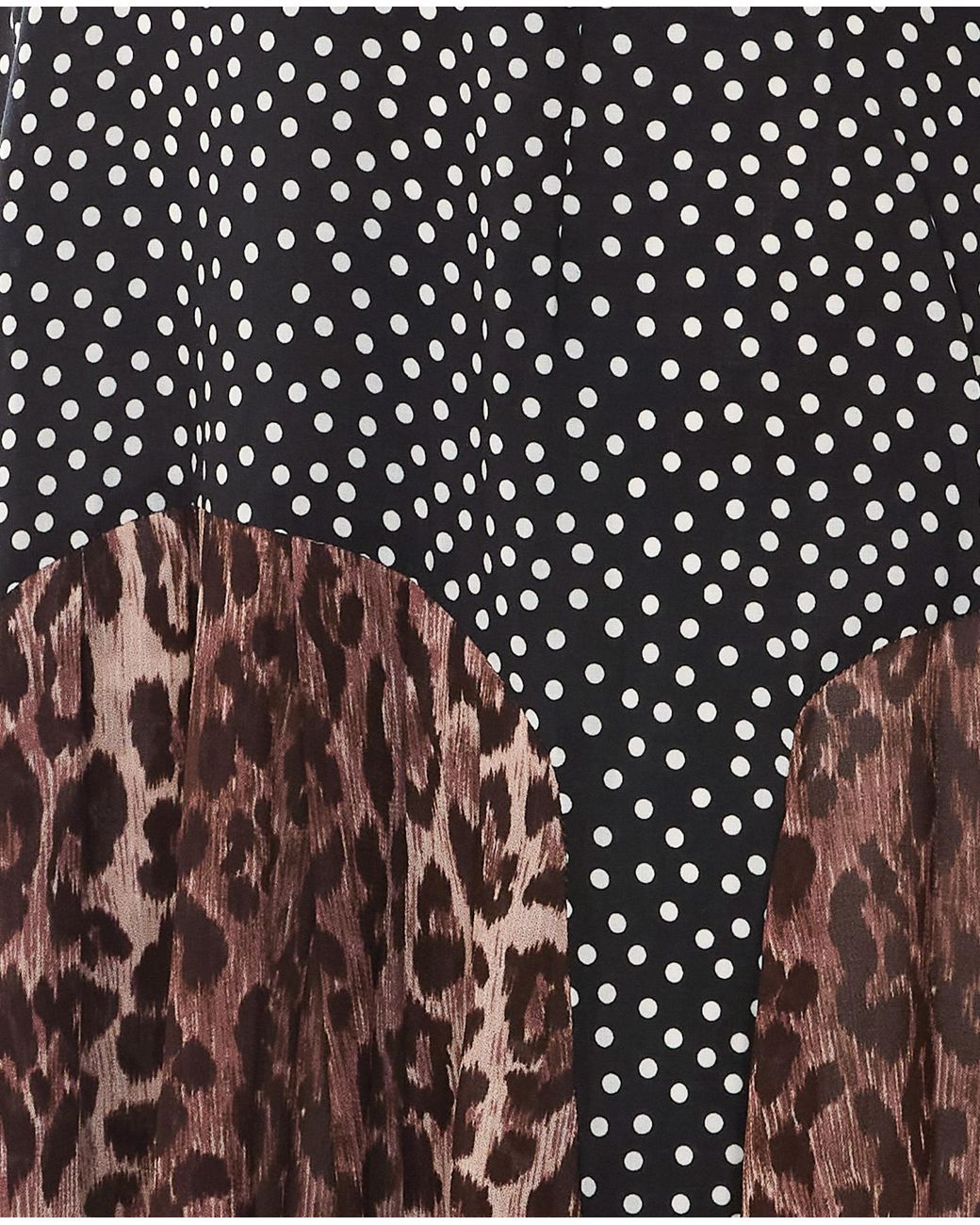 Rixo Brown Polka Dot Leopard Maxi Dress