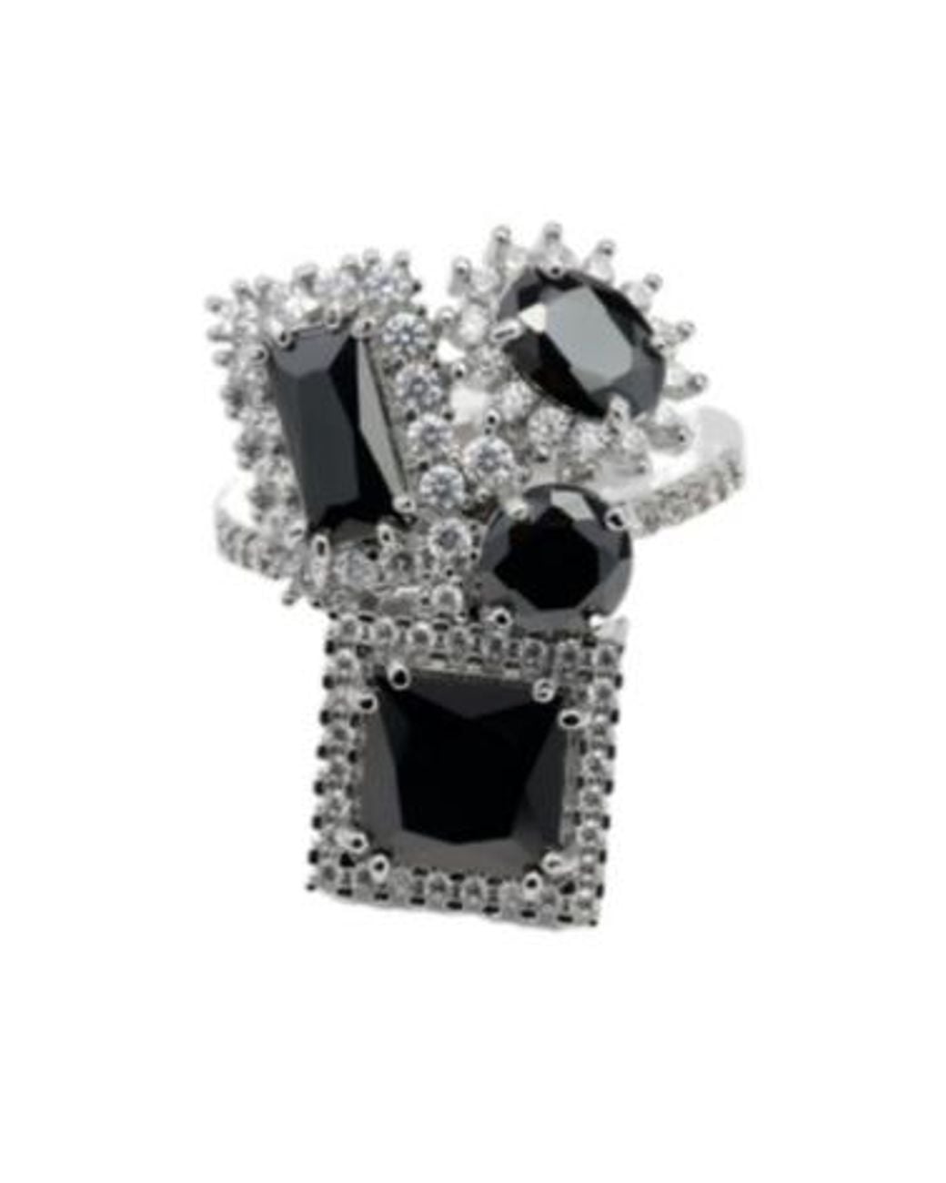 Maison Margiela Gray Embellished Cluster Ring