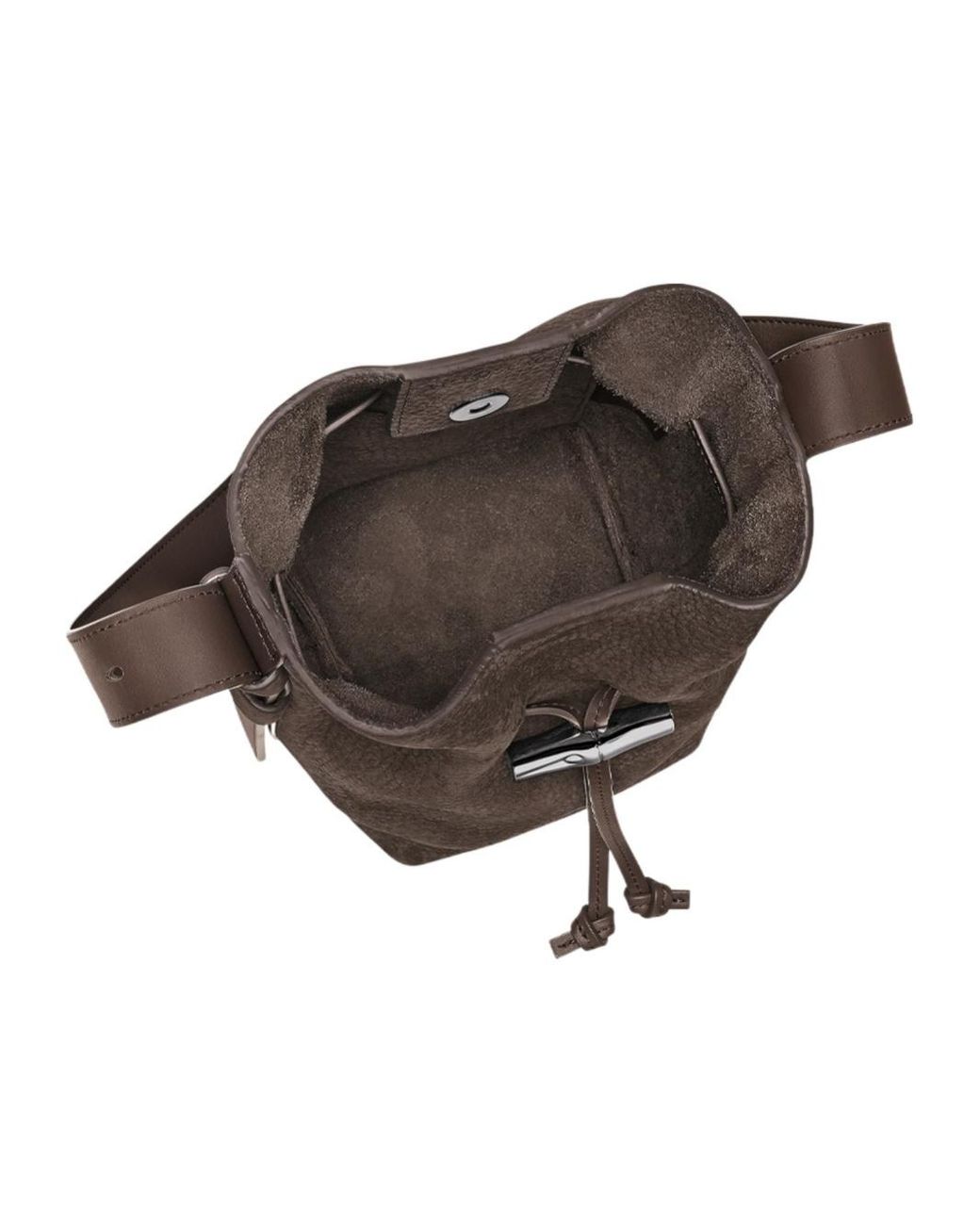 Longchamp Brown Le Roseau S Bucket Bag