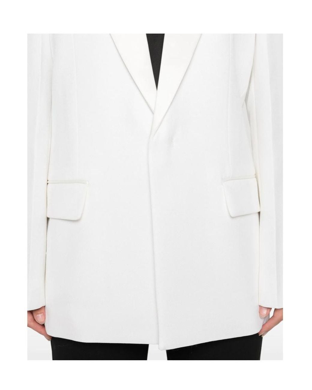Victoria Beckham White Belted Tailored Jacket