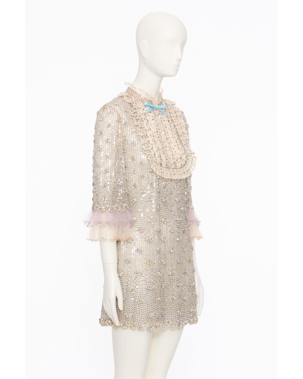 Valentino White Three Quarter Sleeve Dress
