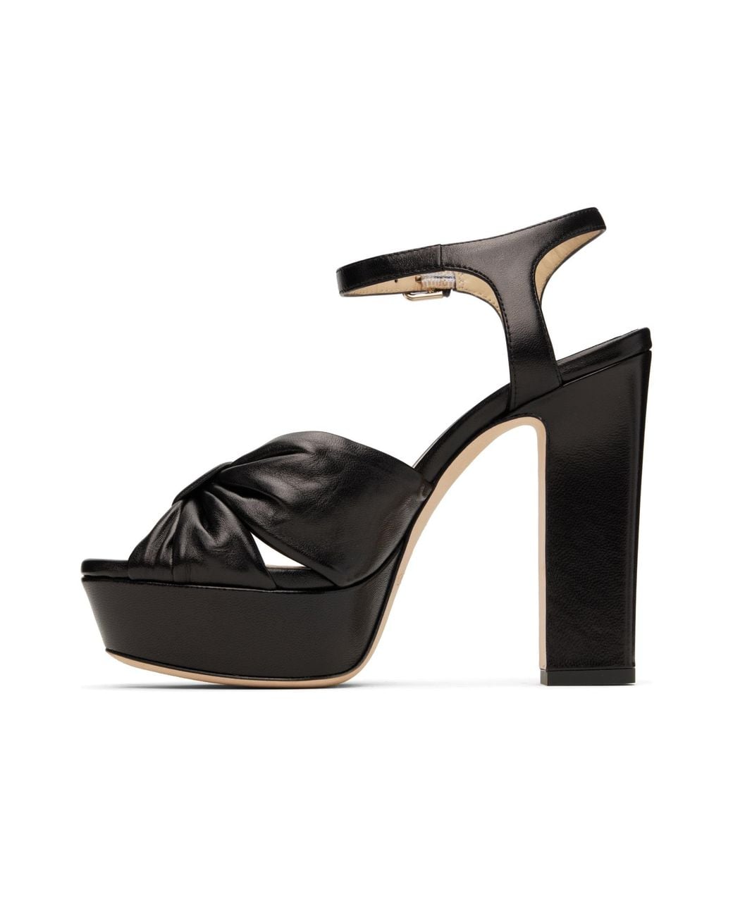 Jimmy Choo Black Open-Toe High-Heeled Sandals