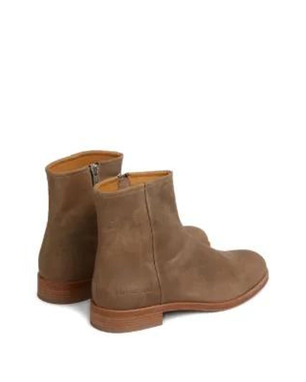 Common Projects Brown Waxed Suede Side-Zip Boots for men