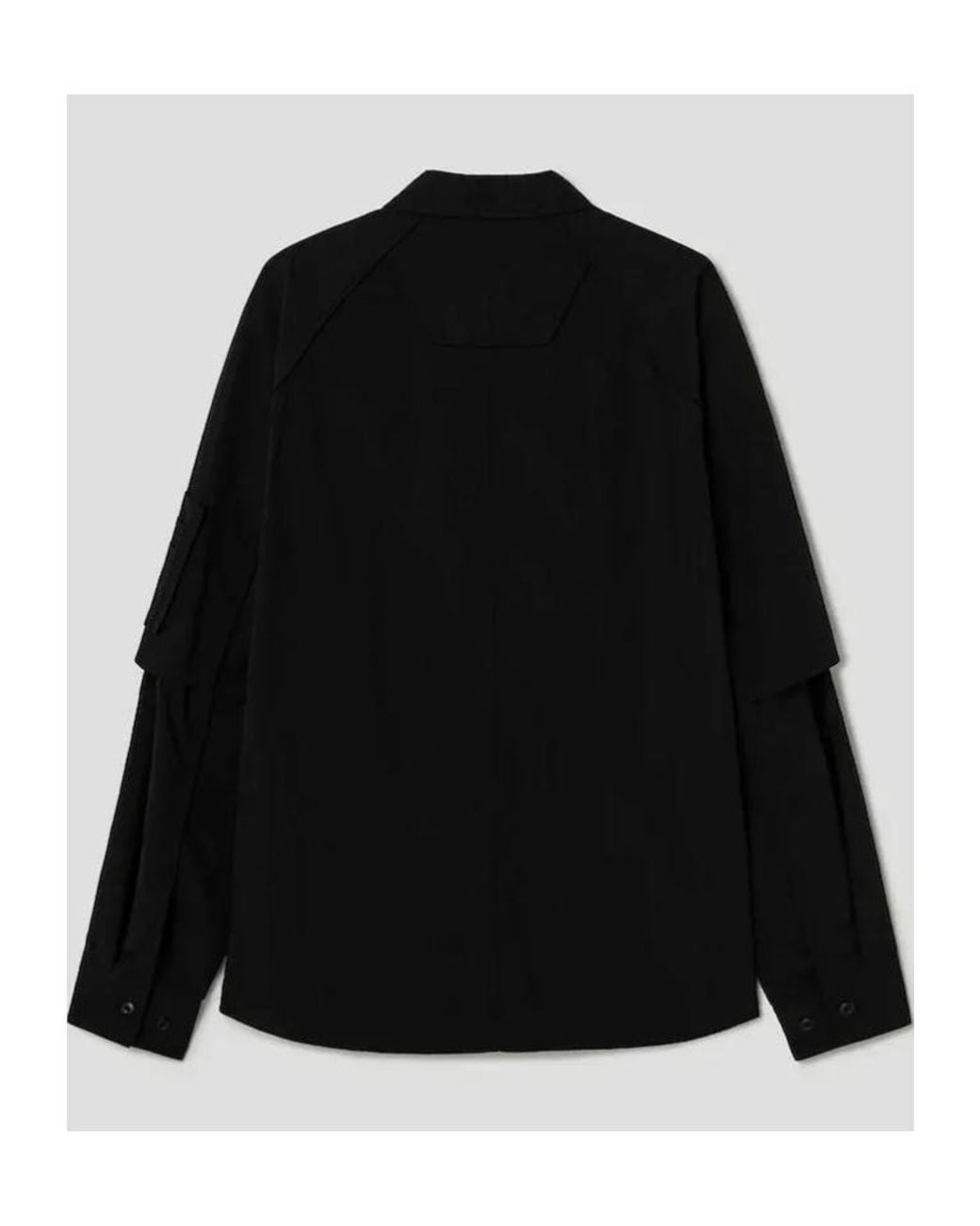 Juun.J Black Long-Sleeved Shirt for men
