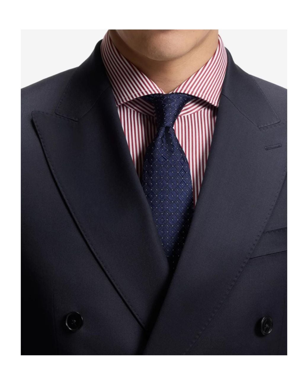 Boss Blue Double-Breasted Wool Blazer for men