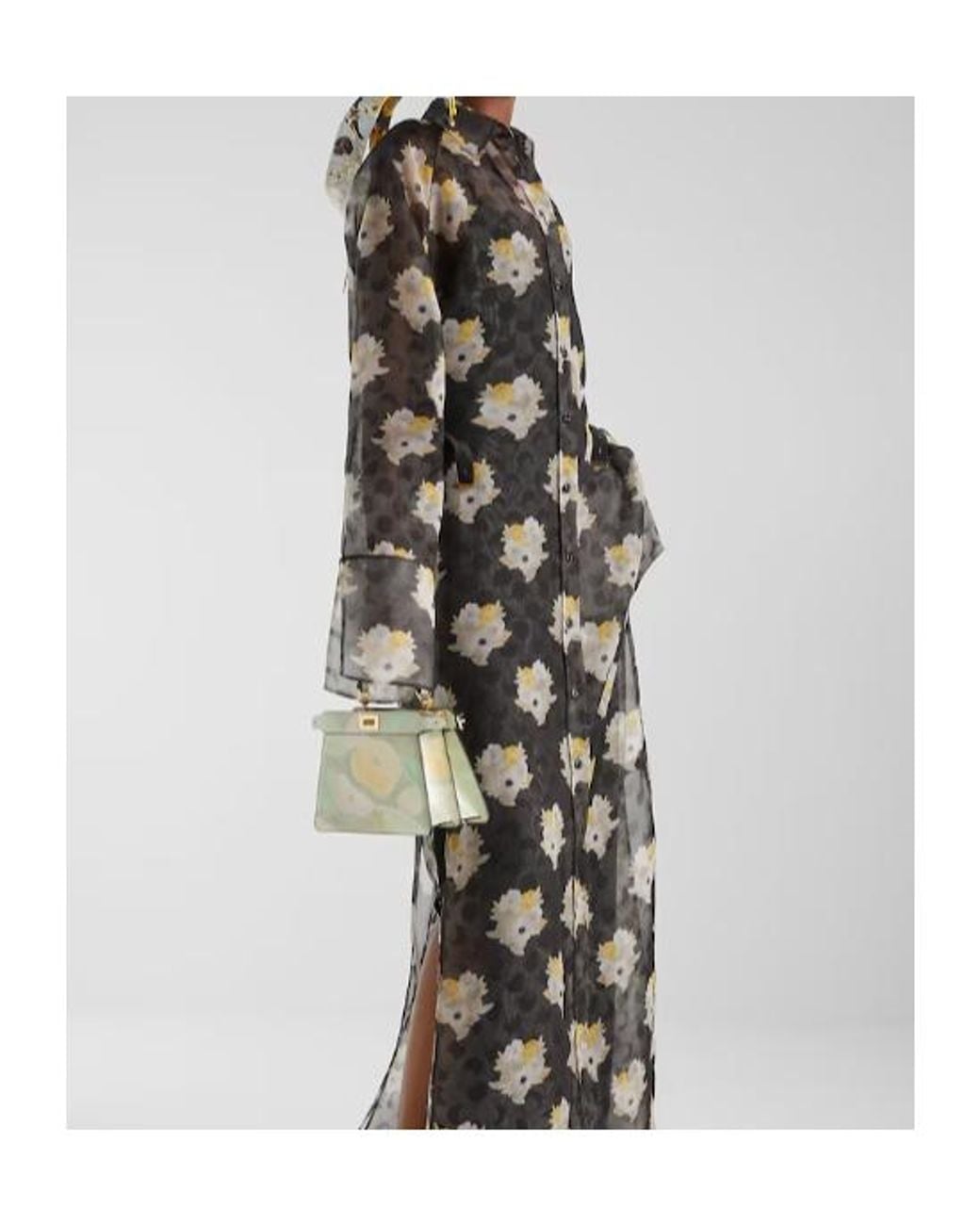 Fendi Metallic Sunny Side Flowers Karung Bag