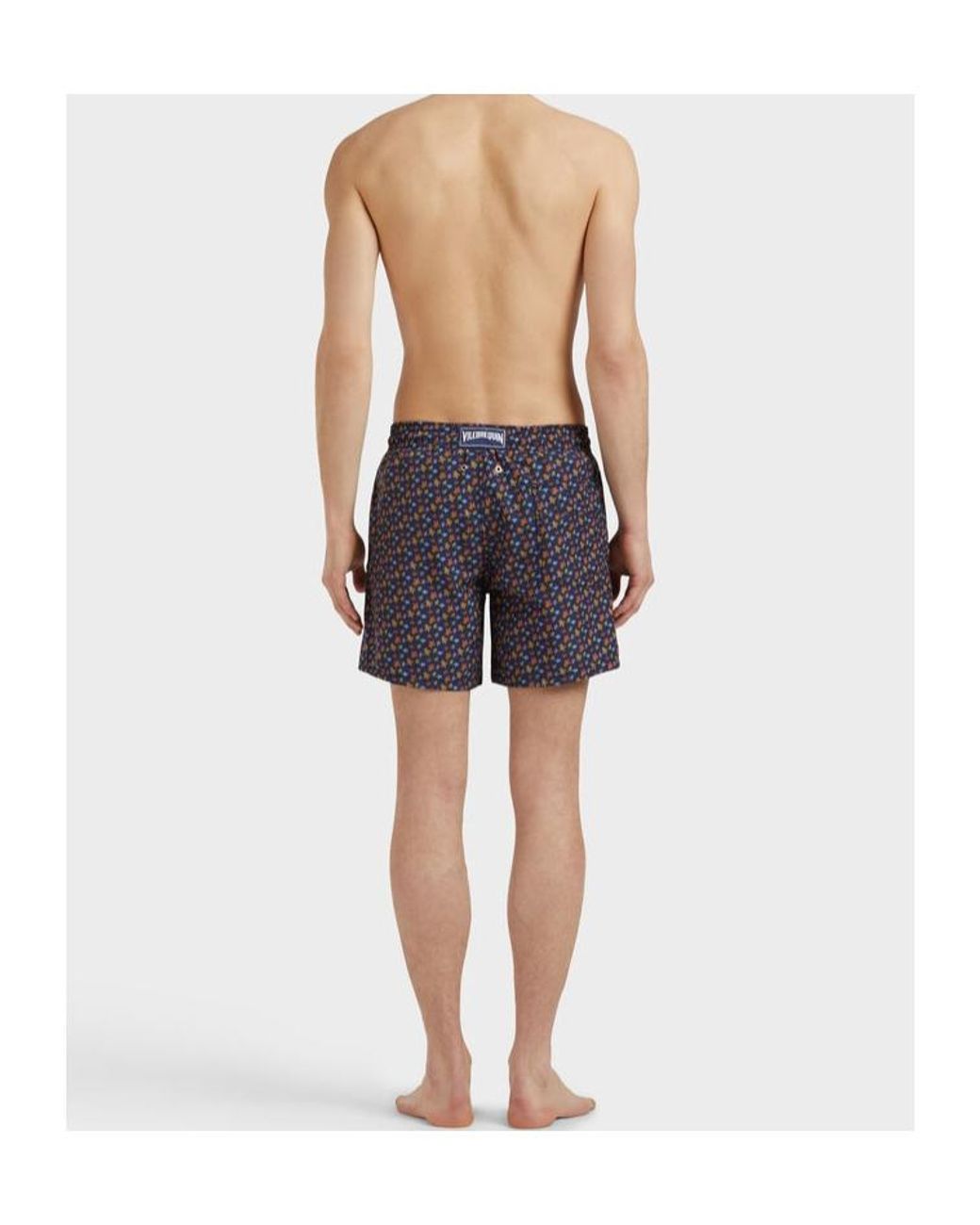 Vilebrequin Blue Drawstring Turtle-Print Swim Shorts for men