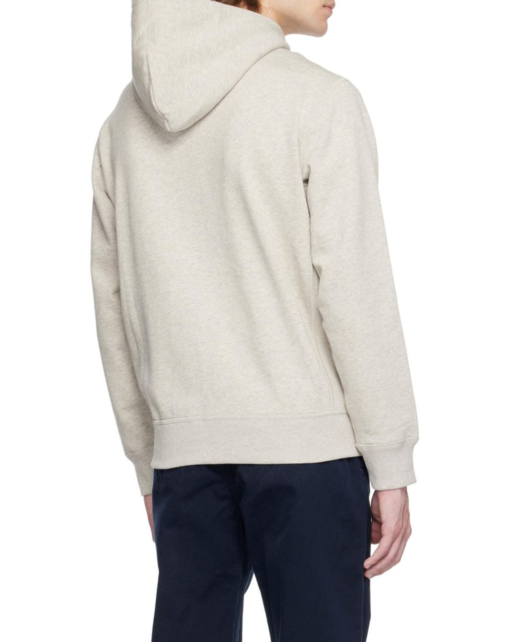 Ralph Lauren Gray Polo Pony Embroidered Zipper Hooded Casual Jacket for men