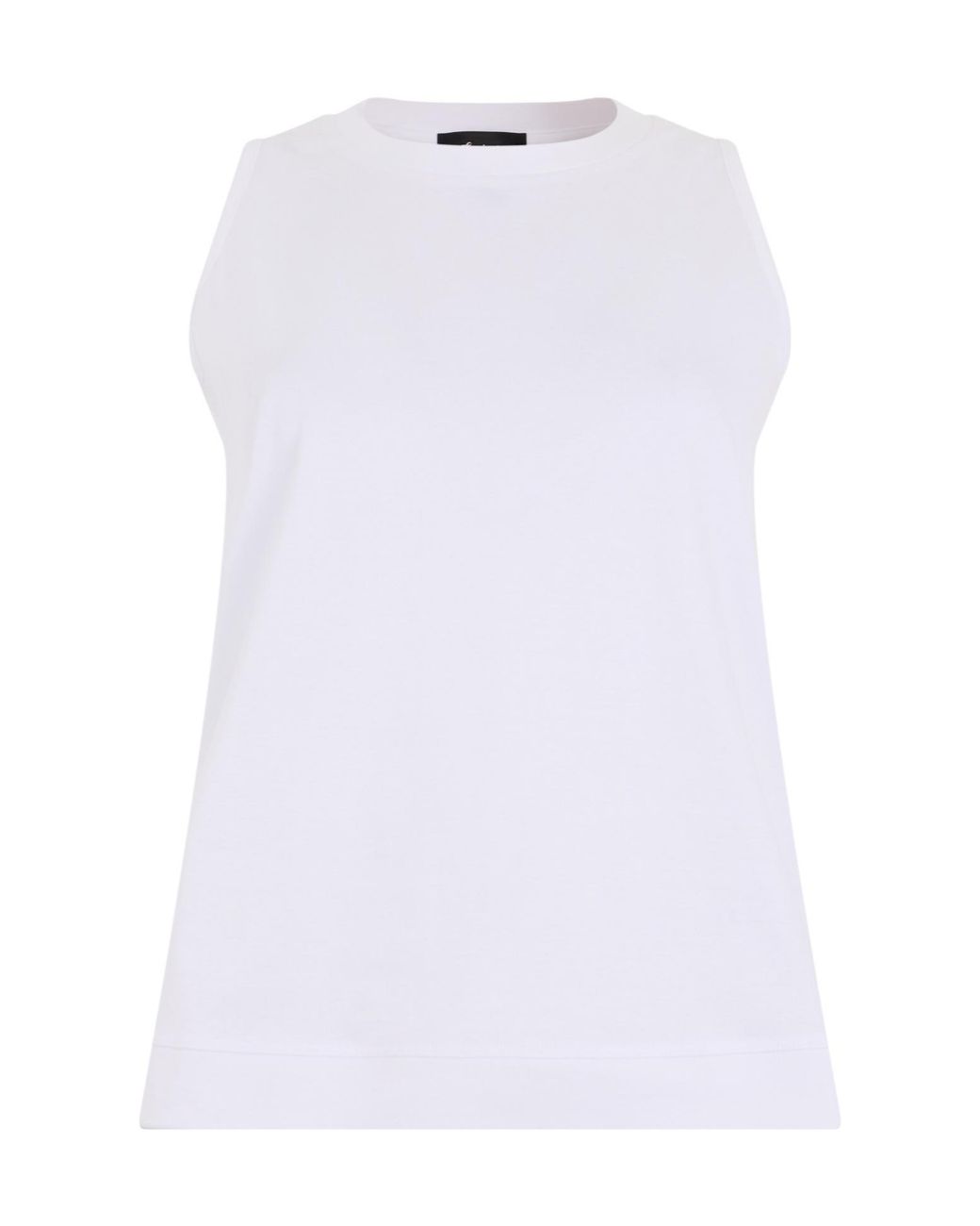 Herno White Laminar Sleeveless Cotton Top