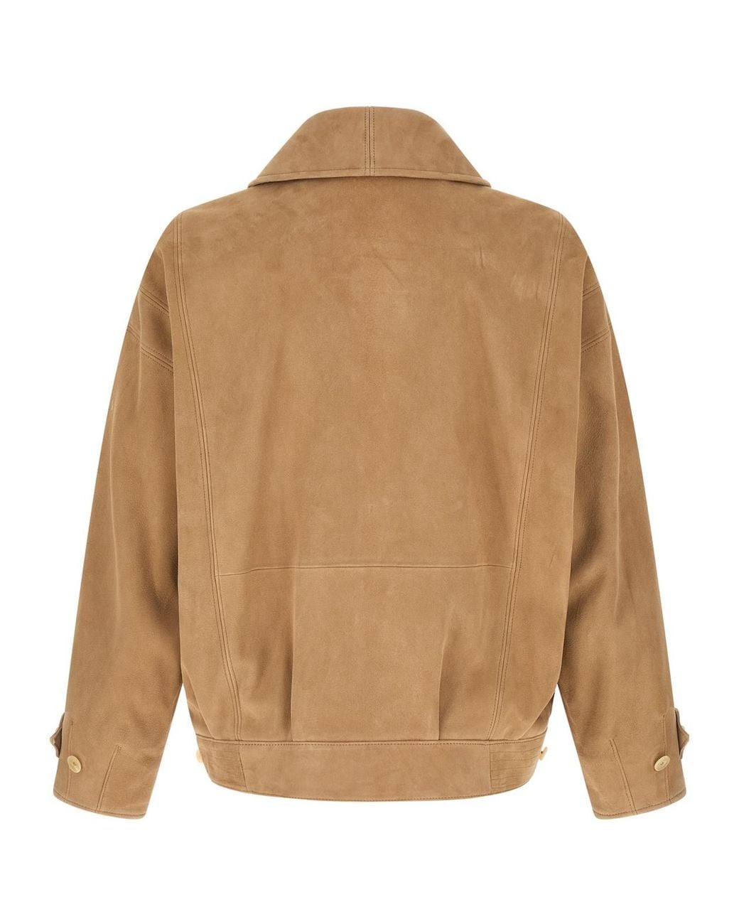 Auralee Brown Suede Bomber Jacket for men
