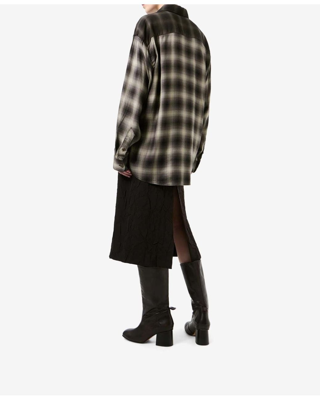 Our Legacy Gray Favourite Check-Print Shirt