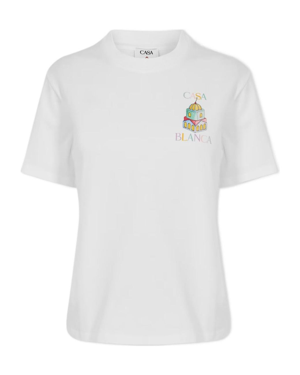Casablanca White Round-Neck Printed T-Shirt