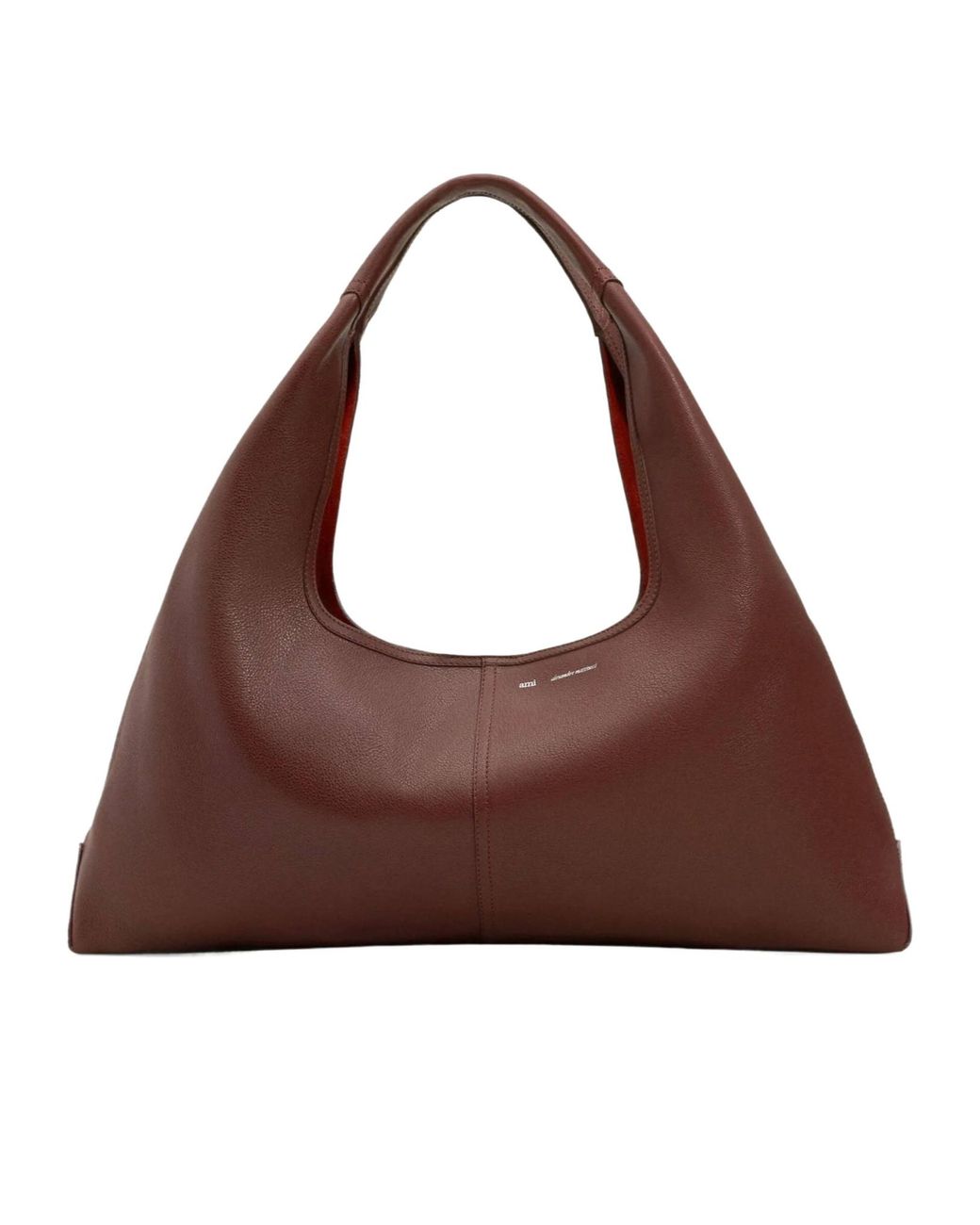 AMI Brown Ami Etienne Large Shoulder Bag for men
