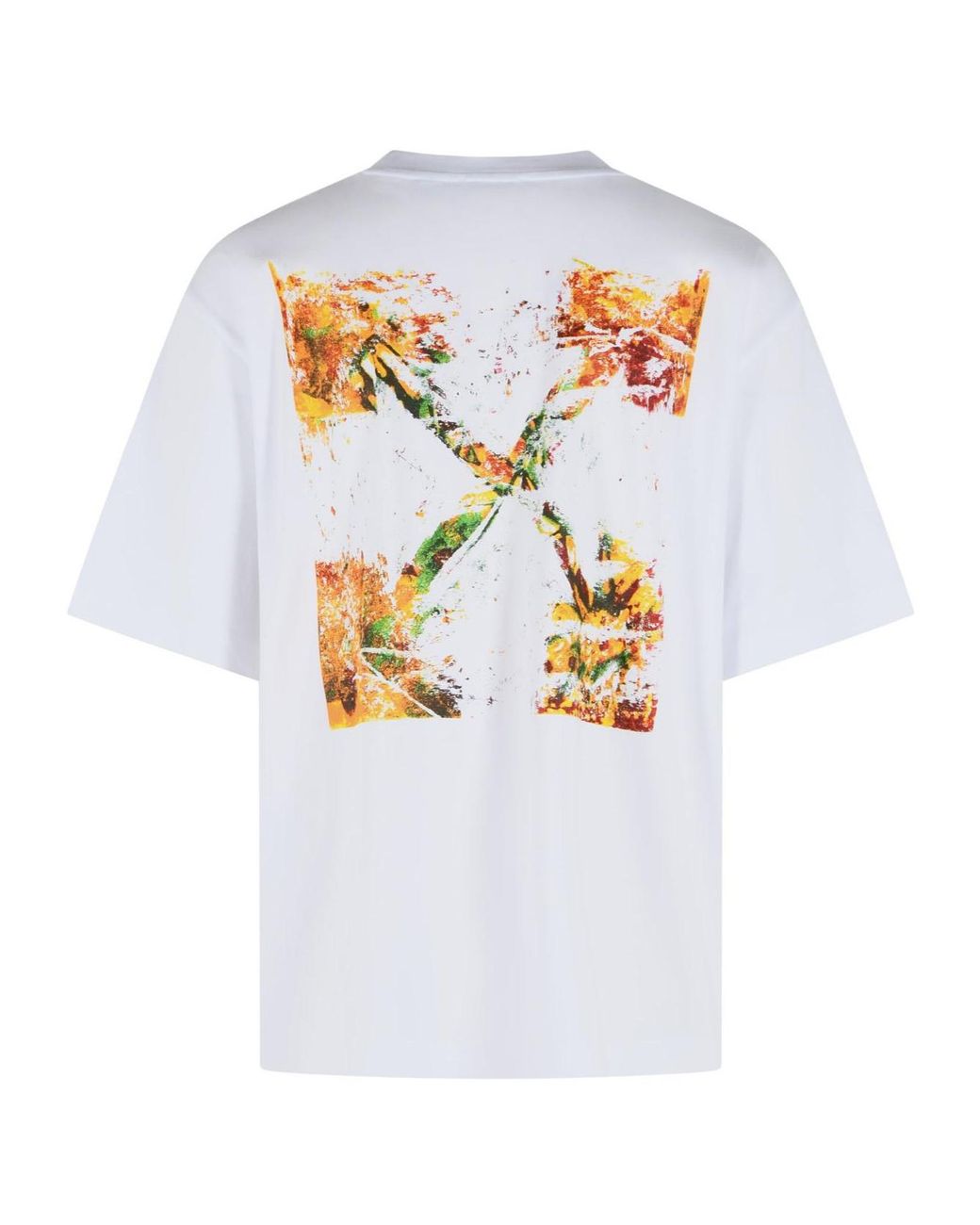 Off-White c/o Virgil Abloh White Logo Printed Crewneck T-Shirt for men