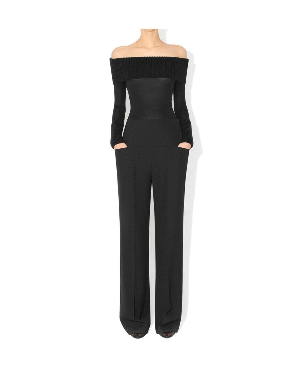 Alaïa Black Alaïa Off-Shoulder Bodysuit