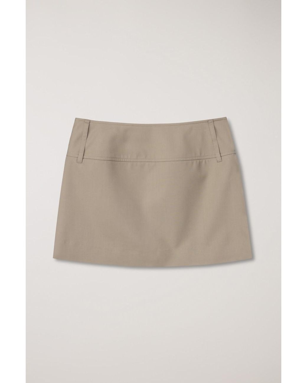 DUNST Natural Belted Micro Mini Skirt