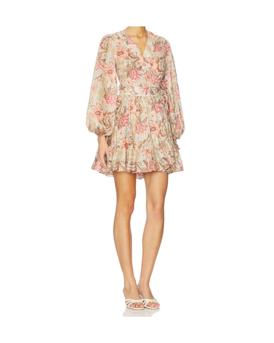 Zimmermann Pink Daylight Mini Wrap Dress