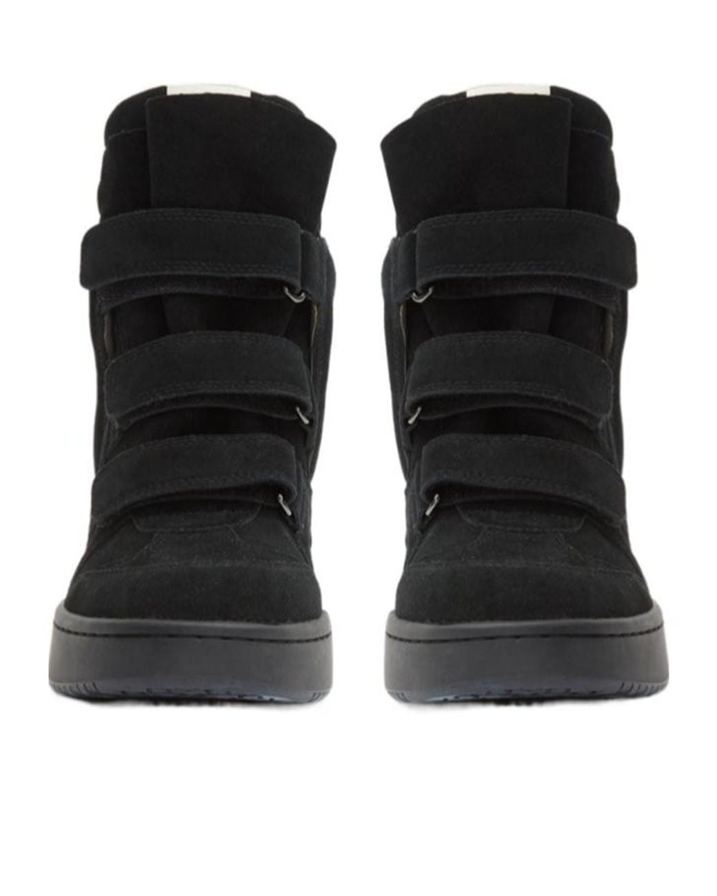 Isabel Marant Black Im3 High-Top Wedge Sneakers
